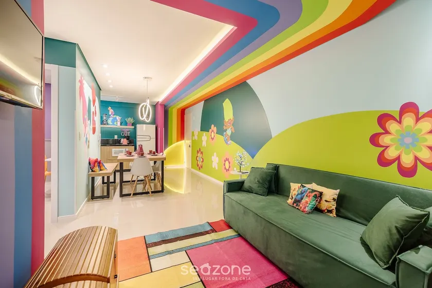 Rainbow-themed 2-bedroom apartment with barbecue OBP0301 - Image 1