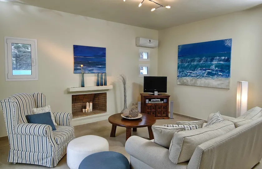Villa Ouranos our dream in blue and cream with seaview and pool - Image 1