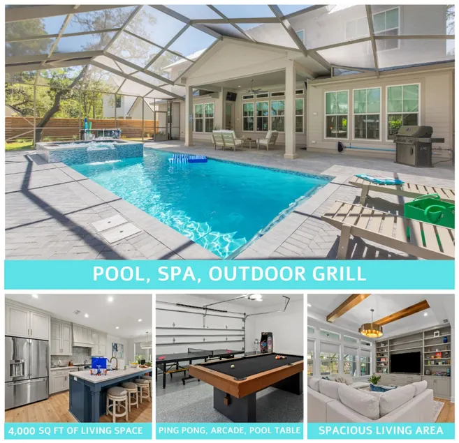 Luxury Home with Pool & Spa, Game Room, 2 bikes - Image 1