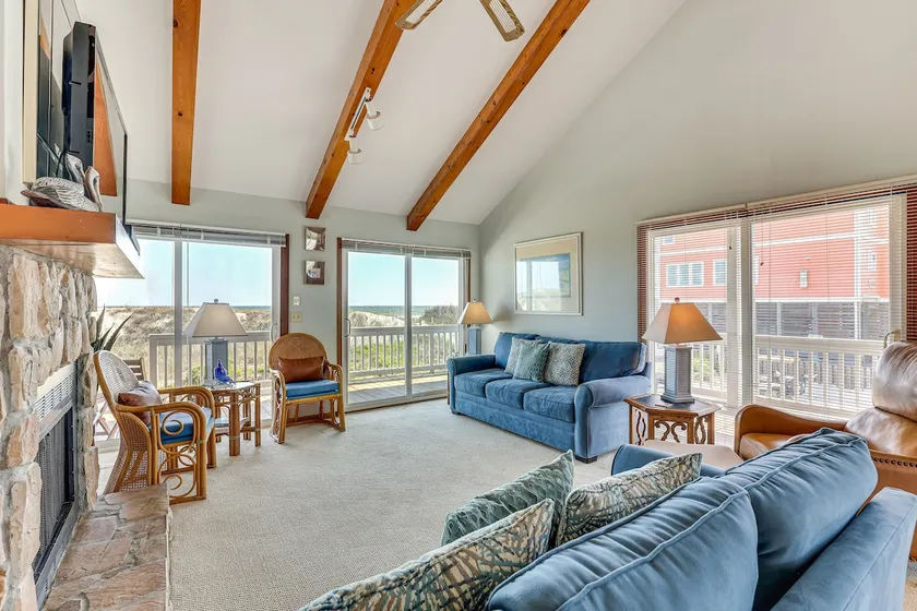 Deck & View: Oceanfront Oasis in Oak Island! - Image 1