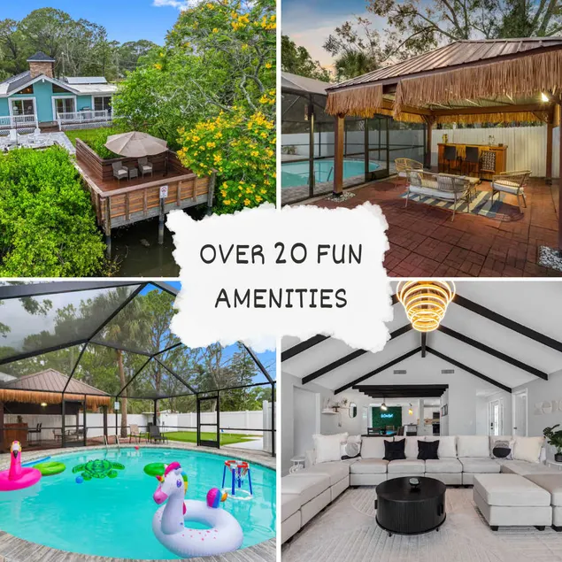 Tiki bar + badminton + mini golf + heated pool! - Image 1
