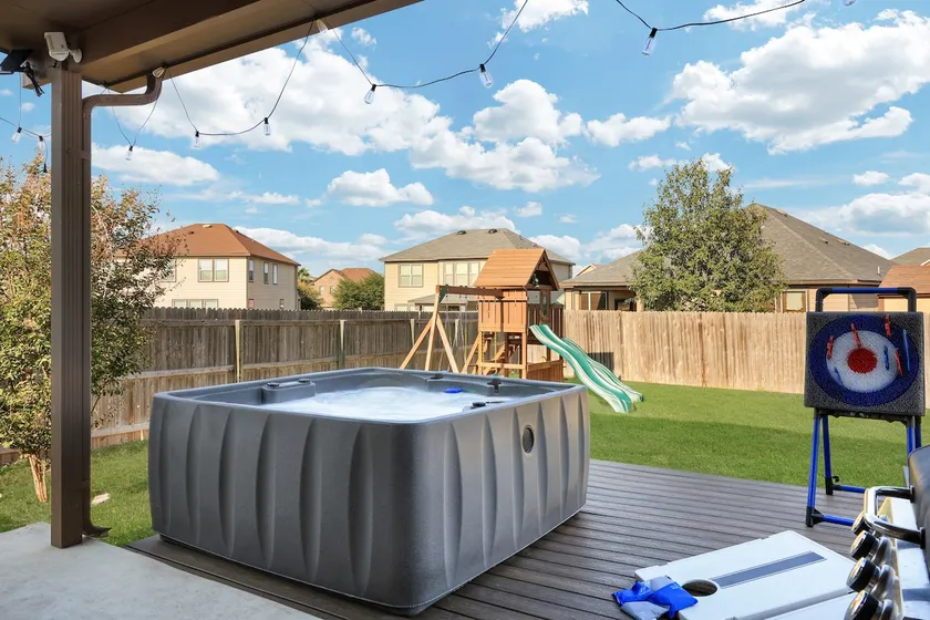 Hot Tub Retreat | Games BBQ Air Hockey Swing Set - Image 1