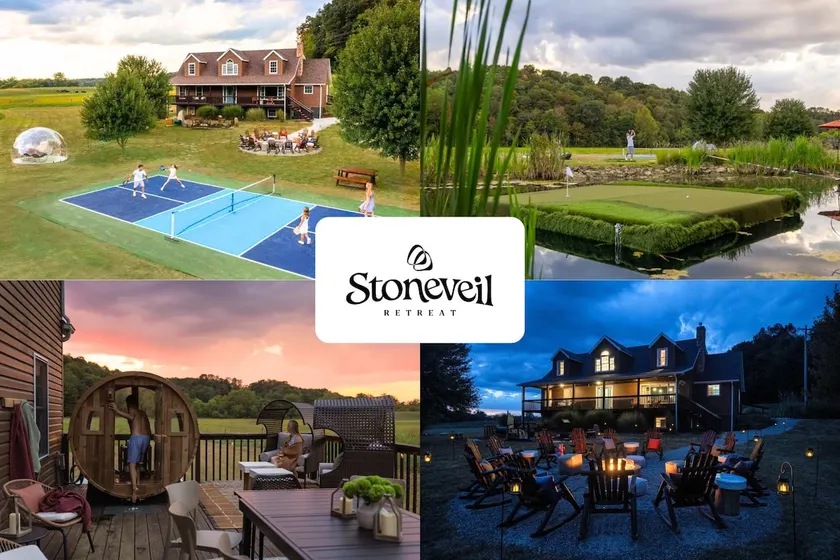 Stoneveil Retreat | Pond • Hot Tub • Sauna - Image 1