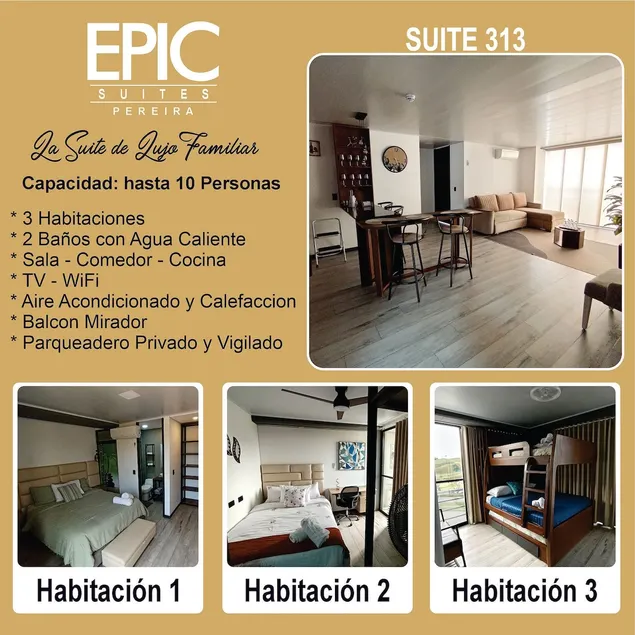 Epic Suite 313 Family Deluxe Airport 3 Rooms 10Pax - Image 1