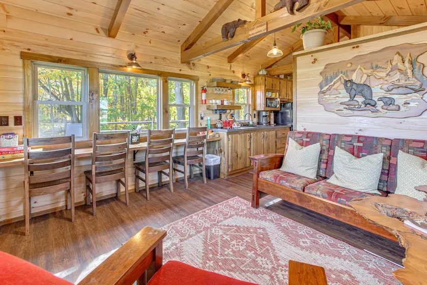 Outdoor Oasis w/ Fire Pit & Dock: Galion Log Cabin - Image 1