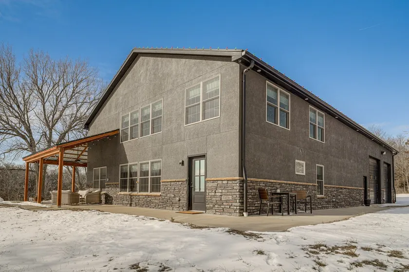Patio & Fishing Pond! Modern Barndominium Near KC - Image 1