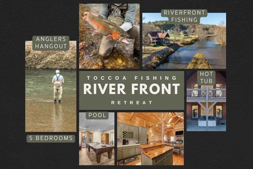 Riverfront Lodge, 5BR, Hot Tub, Pool Table & Views - Image 1