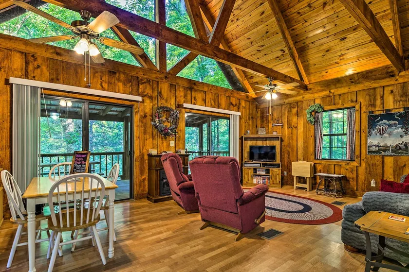 5 Acres, Backyard Creek! Cabin in Tellico Plains - Image 1