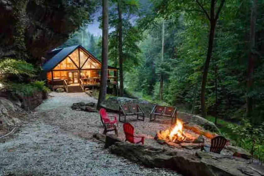 Cabin of Freedom Falls |Private Waterfall, Hot Tub - Image 1