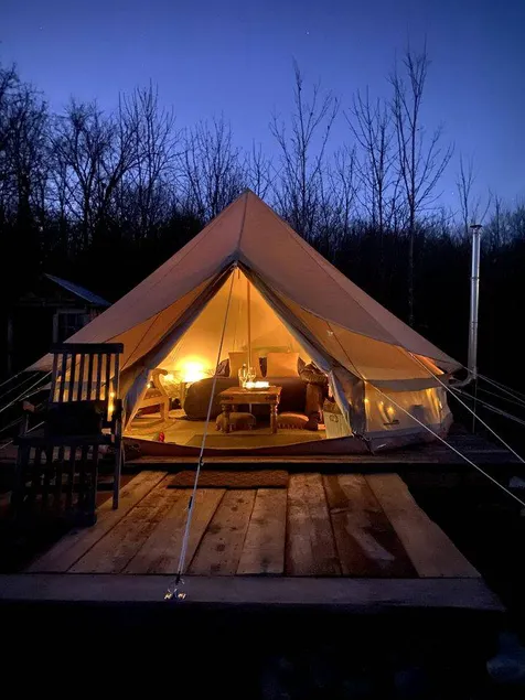 Quebec Bell Tent for Farm Glamping near the Adirondacks - Image 1