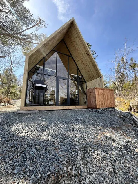 Secluded A-Frame Cabin with Minimalistic Design in Porters Lake, Nova Scotia - Image 1