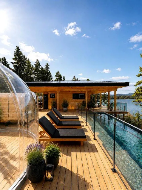 Epic Oceanfront Log Home with Heated Pool, Sauna & Stargazing Dome Cape Breton Coastal Retreat, Nova Scotia - Image 1