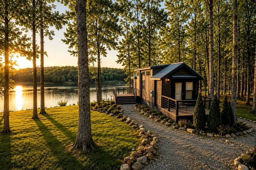 Tranquil Cabin with Fire Pit and Panoramic Lake Views in Tennessee - Image 1