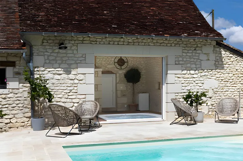 Voll ausgestattetes gemütliches Landhaus mit Garten, beheiztem Pool und Whirlpool | Gartenblick - Image 1