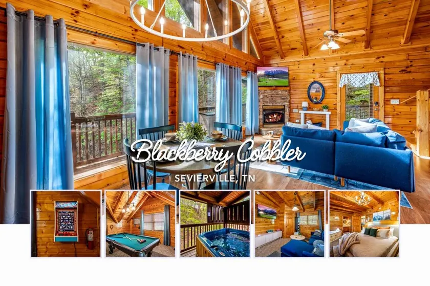 Romantic Smoky Mountain Cabin with Hot Tub, Scenic Views & Game Loft near Pigeon Forge, Tennessee - Image 1