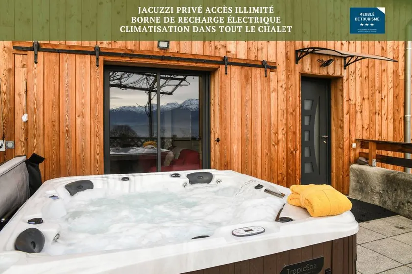 Agréable chalet adapté aux familles avec barbecue, jacuzzi et jardin | Vue montagne | Parfait pour le travail à distance - Image 1