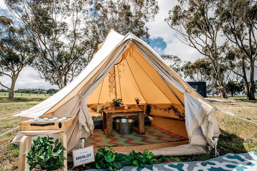 Experience Glamping Magic: Bell Tents for Couples and Families near Melbourne - Image 1