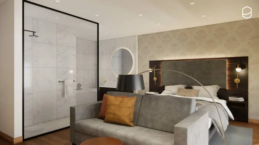 Suite, shower and bath, toilet, balcony - Image 1