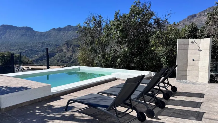 Holiday home with barbecue, terrace & heated pool | Mountain view - Image 1