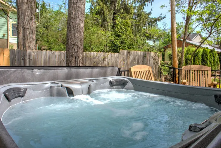 Upstream Cottage Near Downtown Asheville and Trails Hot Tub and Balcony Pet Friendly - Image 1