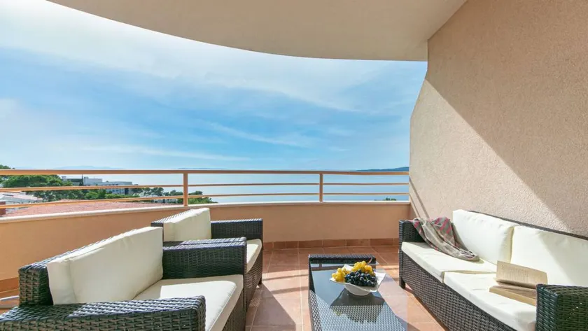 Appartement avec barbecue, terrasse et piscine | Vue mer | Plage à proximité | Avec animaux admis - Image 1