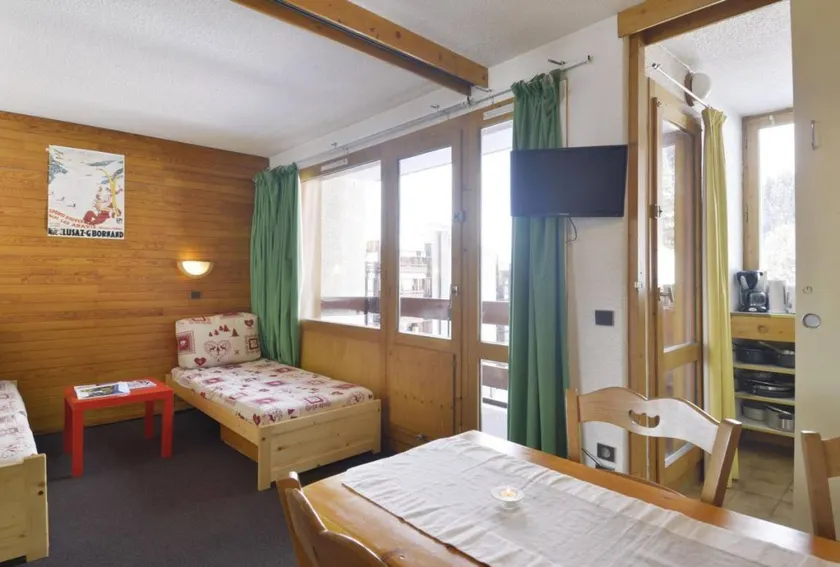 50m from ski slopes, 3rd floor, balcony, tv, 28m², La Plagne - Image 1
