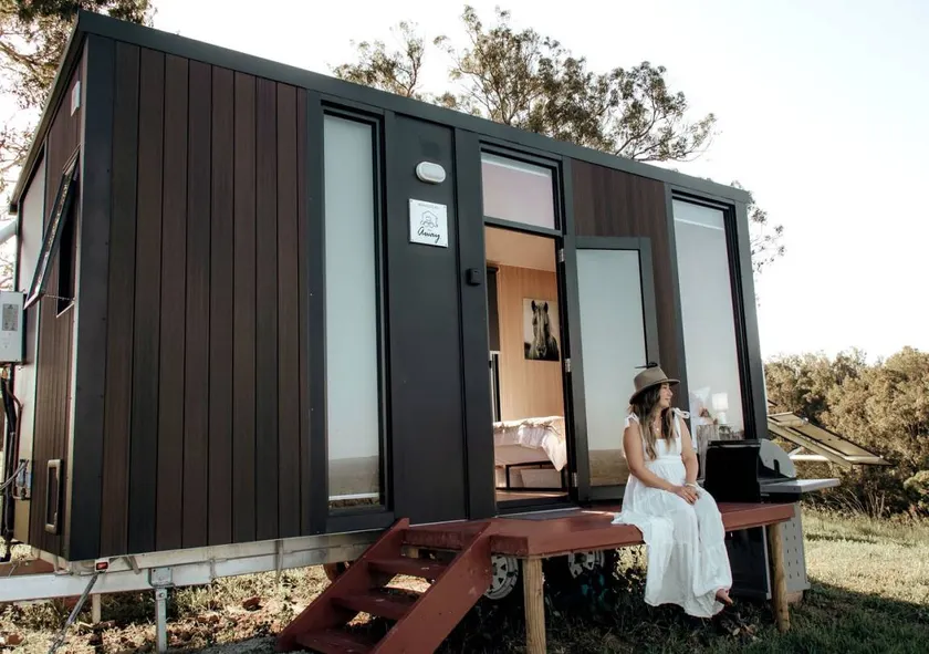 Beautiful Hilltop Tiny House with Breathtaking Views on a Cattle and Equine Training Property in Minimbah, New South Wales - Image 1
