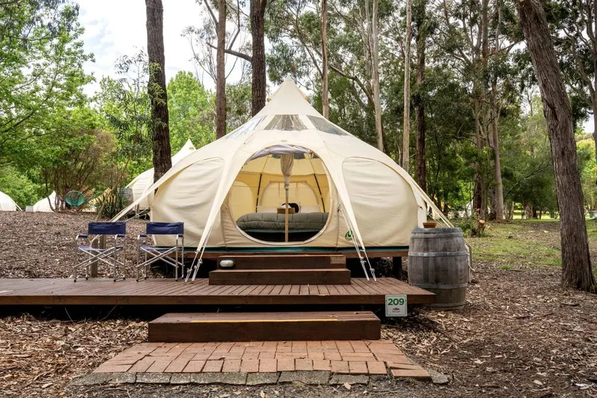 Romantic Canvas Bell Tents for Couples in the Yarra Valley near Melbourne - Image 1