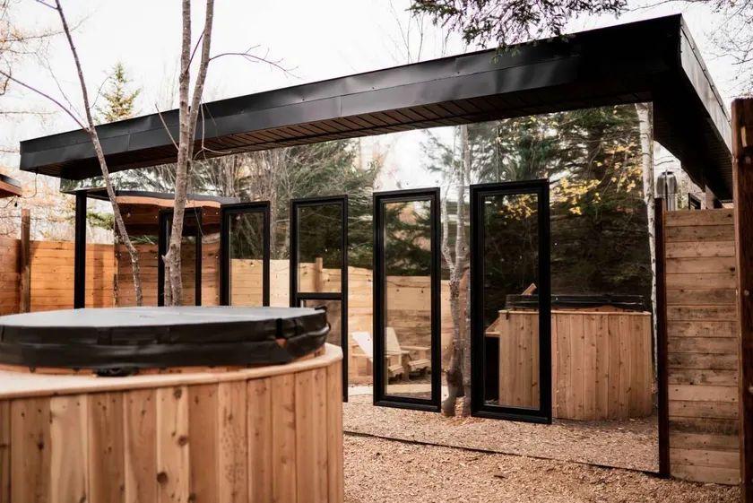 Stunning Reflection Cabins Equipped with a Private Cedar Hot Tub in the Heart of Forest in Cocagne, Canada - Image 1