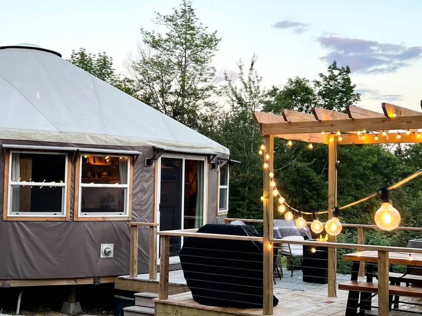 Incredible Spacious Yurt with Hot Tub and Fire Pit Surrounded by Nature for an Unforgettable Glamping Experience in Woodstock, Maine - Image 1