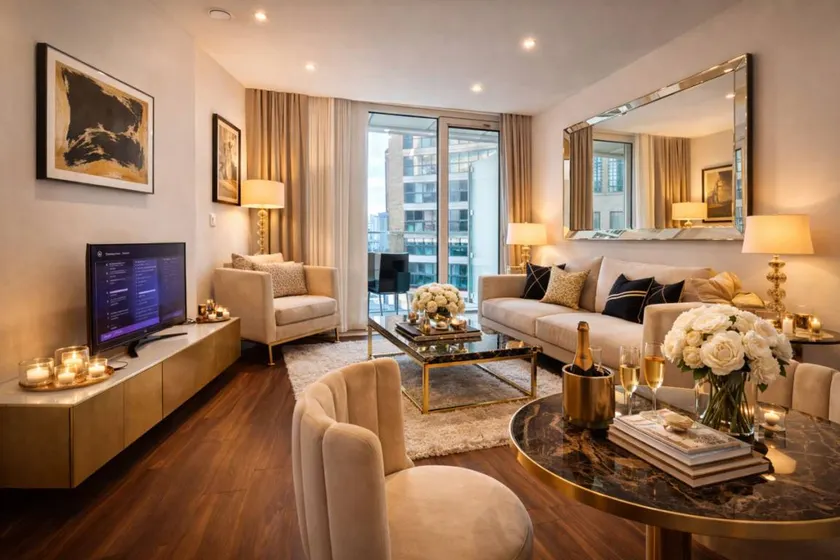 LuxuryLondonStays - Luxury City View AirCon Balcony Rooftop Panoramic London Heated Floor - 1000MB Wi-fi, minutes from Sky Garden - Image 1