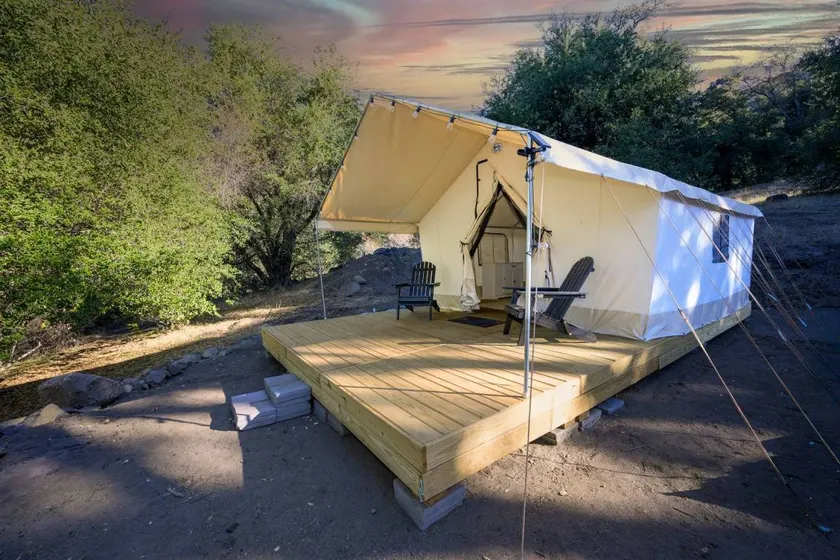Secluded Mountain Wall Tent with Scenic Valley Views near Palomar Mountain, CA - Image 1