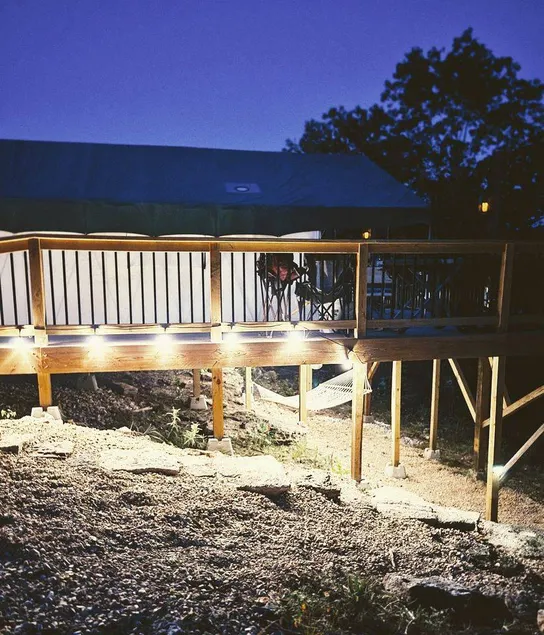 Lovely Safari Tent with Treetop Views for Family Glamping in Missouri - Image 1