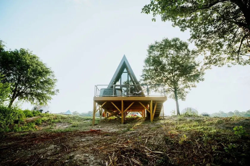 Romantic A-Frame Cabin with Hot Tub Perfect for Couples in Cedar Bluff, Alabama - Image 1