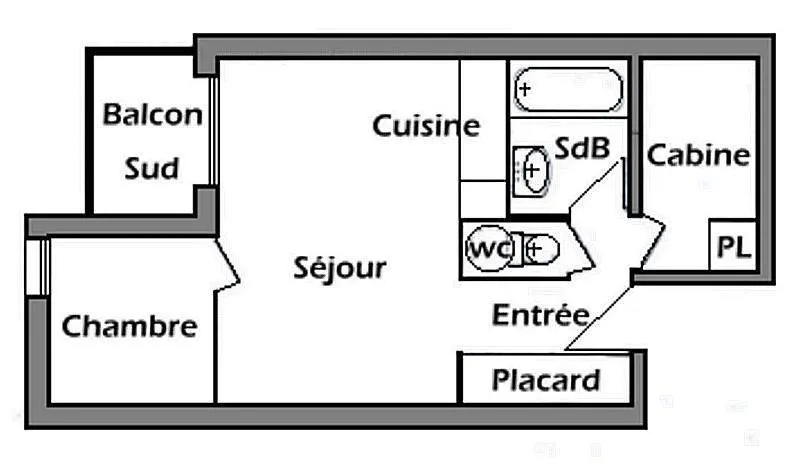 À 250m des pistes de ski, Rez-de-chaussée, balcon, télévision, 30m², Les Saisies - Image 1