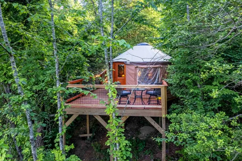 Gorgeous Cozy Yurt for a Unique Romantic Glamping Experience near Cullowhee, North Carolina - Image 1