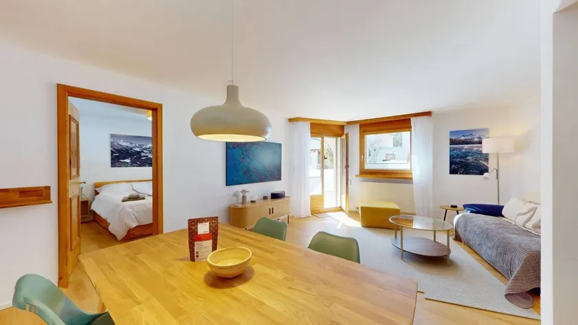 Ground-Floor Holiday Apartment in Bever with Terrace, Lift & Parking - Image 1