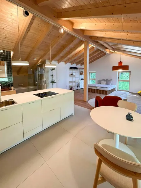 Loft with exposed roof timbers Bavarian Forest - Image 1
