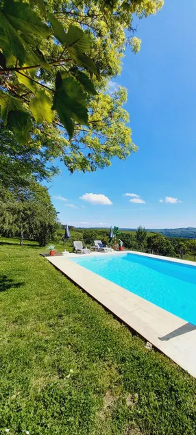 Maison de vacances avec piscine privée, barbecue et jardin | Vue piscine - Image 1