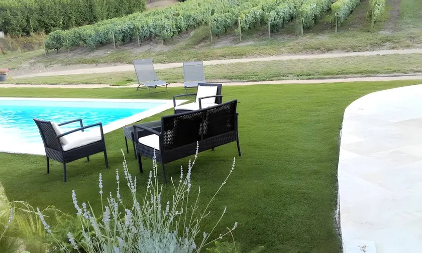 Fully equipped studio with terrace, pool & barbeque | Garden view - Image 1
