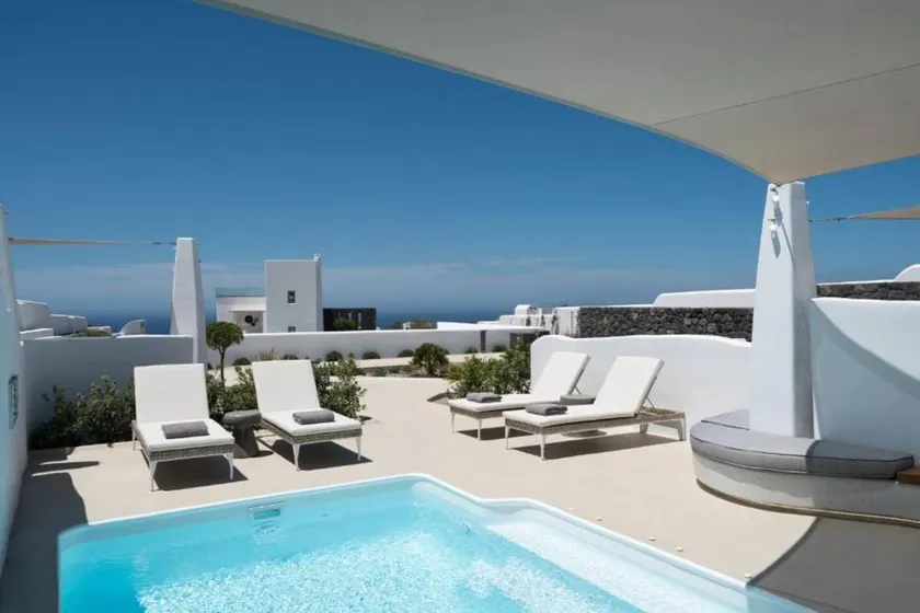 Lavish Santorini Suite Sunset Embrace Suite Executive Two Bedroom Suite with Private Pool Akrotiri - Image 1