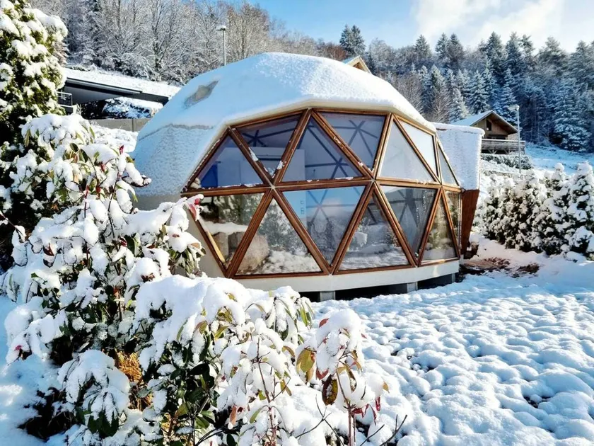 Romantic Geodesic Dome Escape With Panoramic Mountain Views in Grand Est, France - Image 1