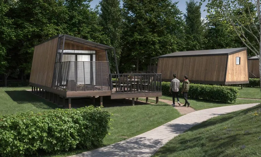 Stylish Luxury Glamping Pod with Scenic Deck near Billing Aquadrome, Northamptonshire - Image 1