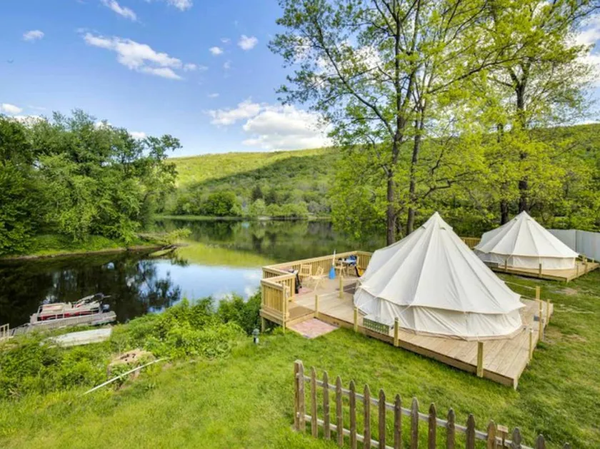 Riverside Bell Tents near Delaware Water Gap for Getaways in Pennsylvania - Image 1