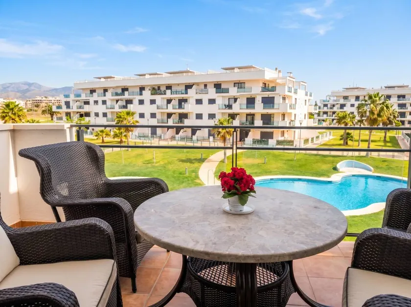 Flat with terrace, pool & garden | Pool view - Image 1