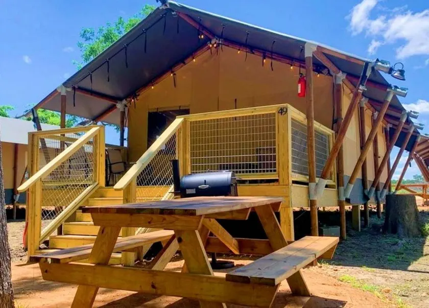 Texas Glamping at its Finest in Safari Tents on the San Marcos River - Image 1