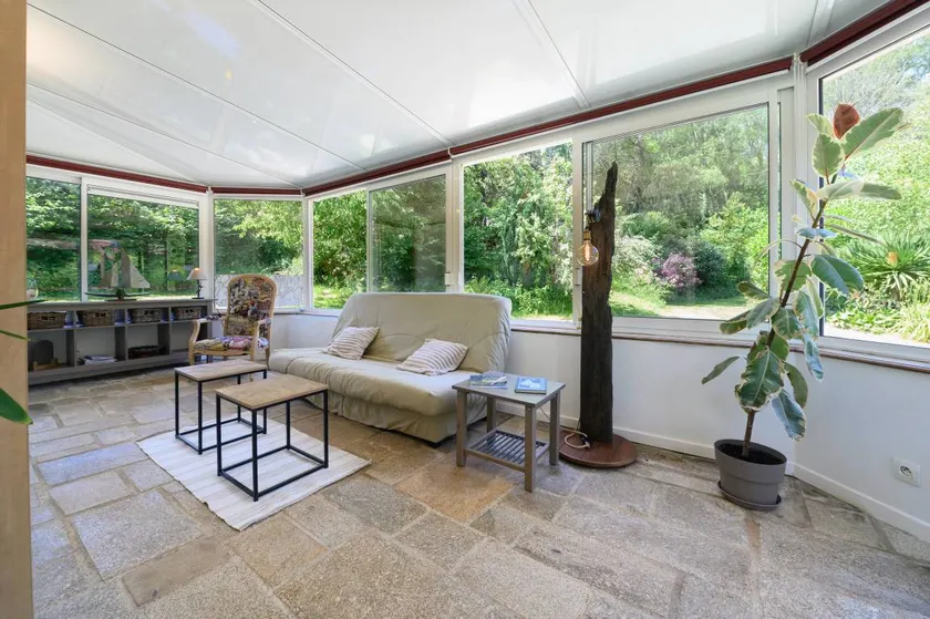 Holiday home with garden, terrace & heated pool | Garden view - Image 1