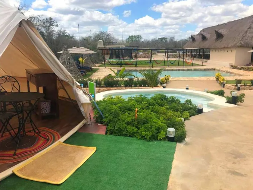 Glamping Bell Tent with Pool and Jacuzzi near Mérida, Mexico - Image 1
