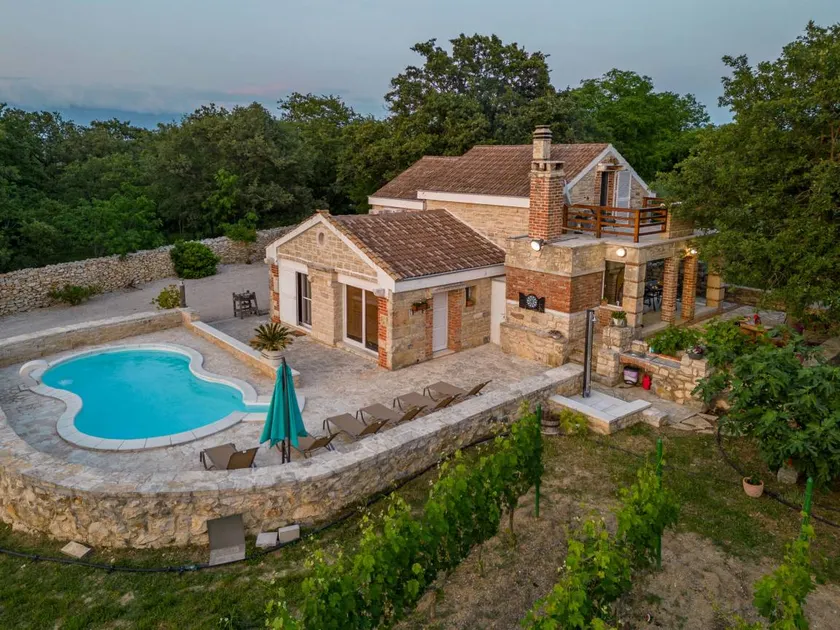 Villa with garden, BBQ & private pool - Image 1