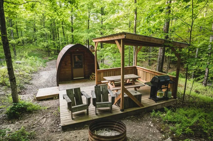 Fantastic Pod with Barbecue Settled Between Trees in Hatley, Quebec - Image 1